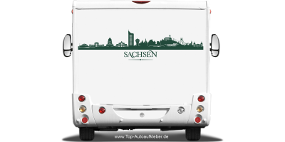 Wohnmobilaufkleber Skyline Sachsen