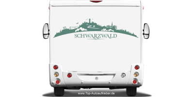 Wohnmobilaufkleber Skyline Schwarzwald