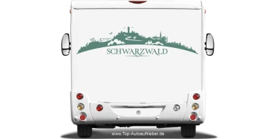 Wohnmobilaufkleber Skyline Schwarzwald