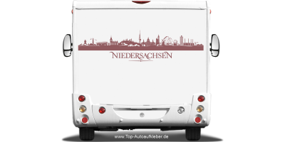 Wohnmobilaufkleber Skyline von Niedersachsen