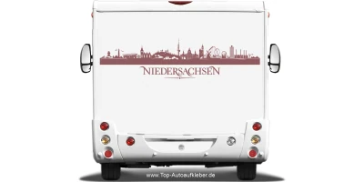 Wohnmobilaufkleber Skyline von Niedersachsen