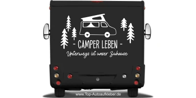 Wohnmobilaufkleber Unterwegs ist unser Zuhause