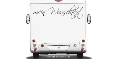Wohnmobilaufkleber Wunschtext | 2