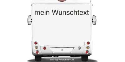 Wohnmobilaufkleber Wunschtext | 26