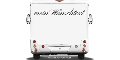 Wohnmobilaufkleber Wunschtext | 3