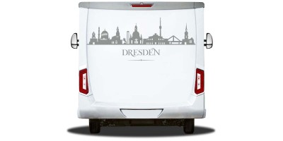 Autoaufkleber Wohnmobildekor Skyline Dresden