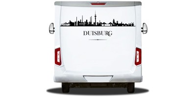 Wohnmobildekor Skyline Duisburg