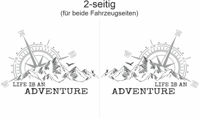 Zweiseitige Wohnmobilfolierung Life is an adventure
