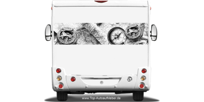 Wohnmobil Dekor Vintage Landkarte