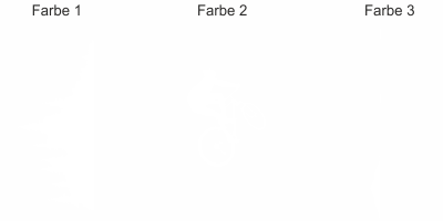 Mountainbike in den Bergen Camper Aufkleber | Set für beide Fahrzeugseiten