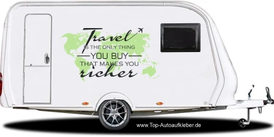 Wohnwagenaufkleber Spruch Travel