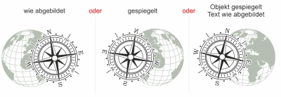 Wohnmobildekor Kompass mit Globus