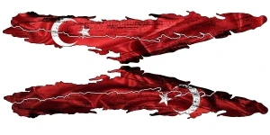 Wohnwagendekor Türkische Fahne | Set für beide Fahrzeugseiten