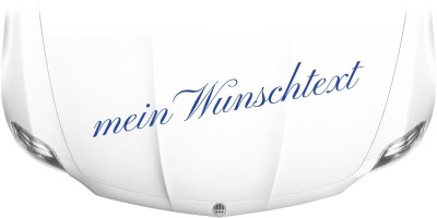 Autosticker mit Wunschtext zum Bekleben der Motorhaube