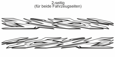 Zierstreifen Graffiti Design | Set für beide Fahrzeugseiten